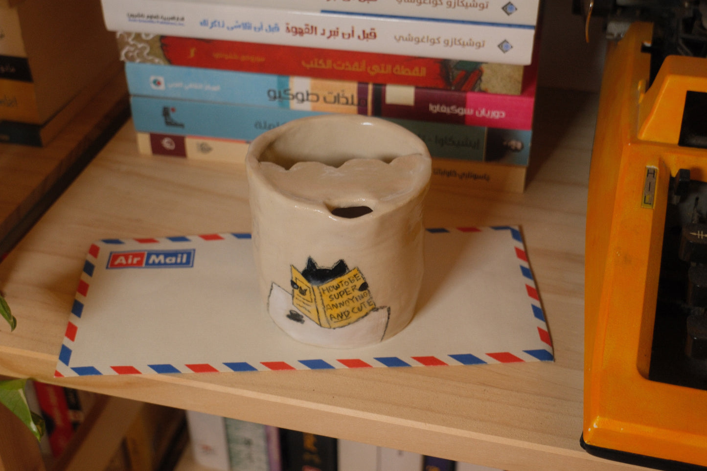قط يقرأ
